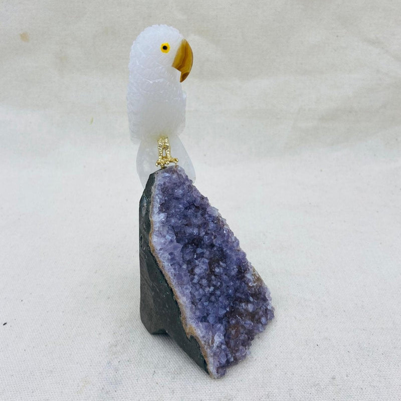 Parrot on Amethyst Figurine - East Meets West USA