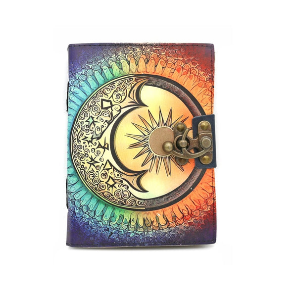 Solar Symphony Leather Blank Spell Book - East Meets West USA