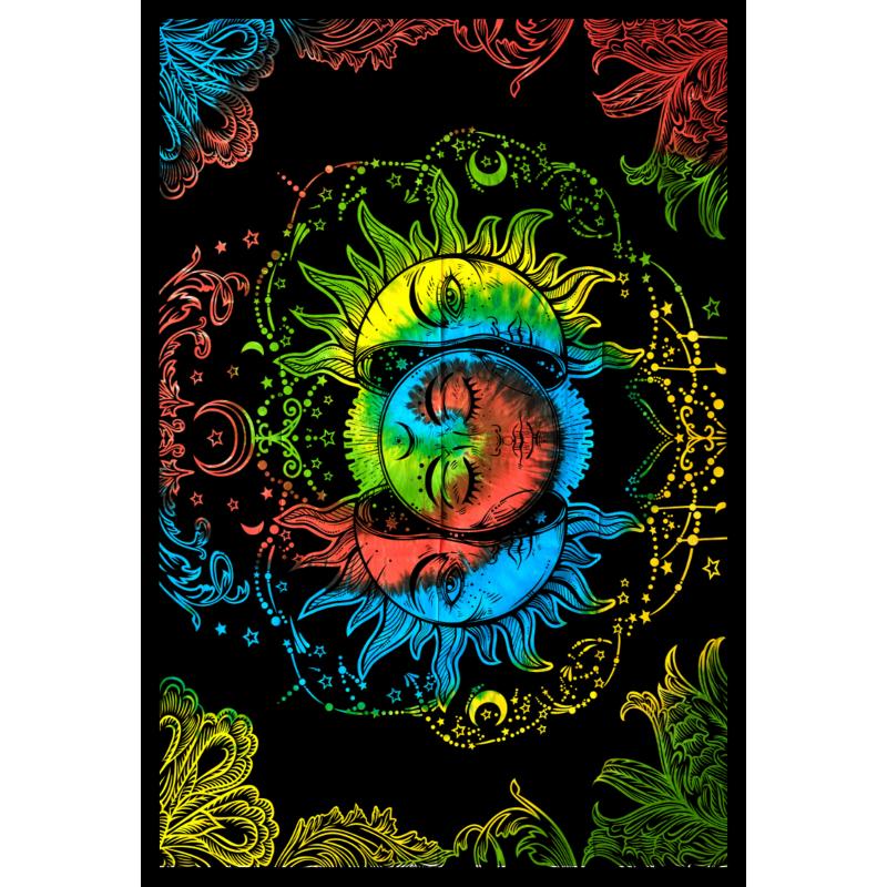 Tie Dye Triple Sun Tapestry - East Meets West USA